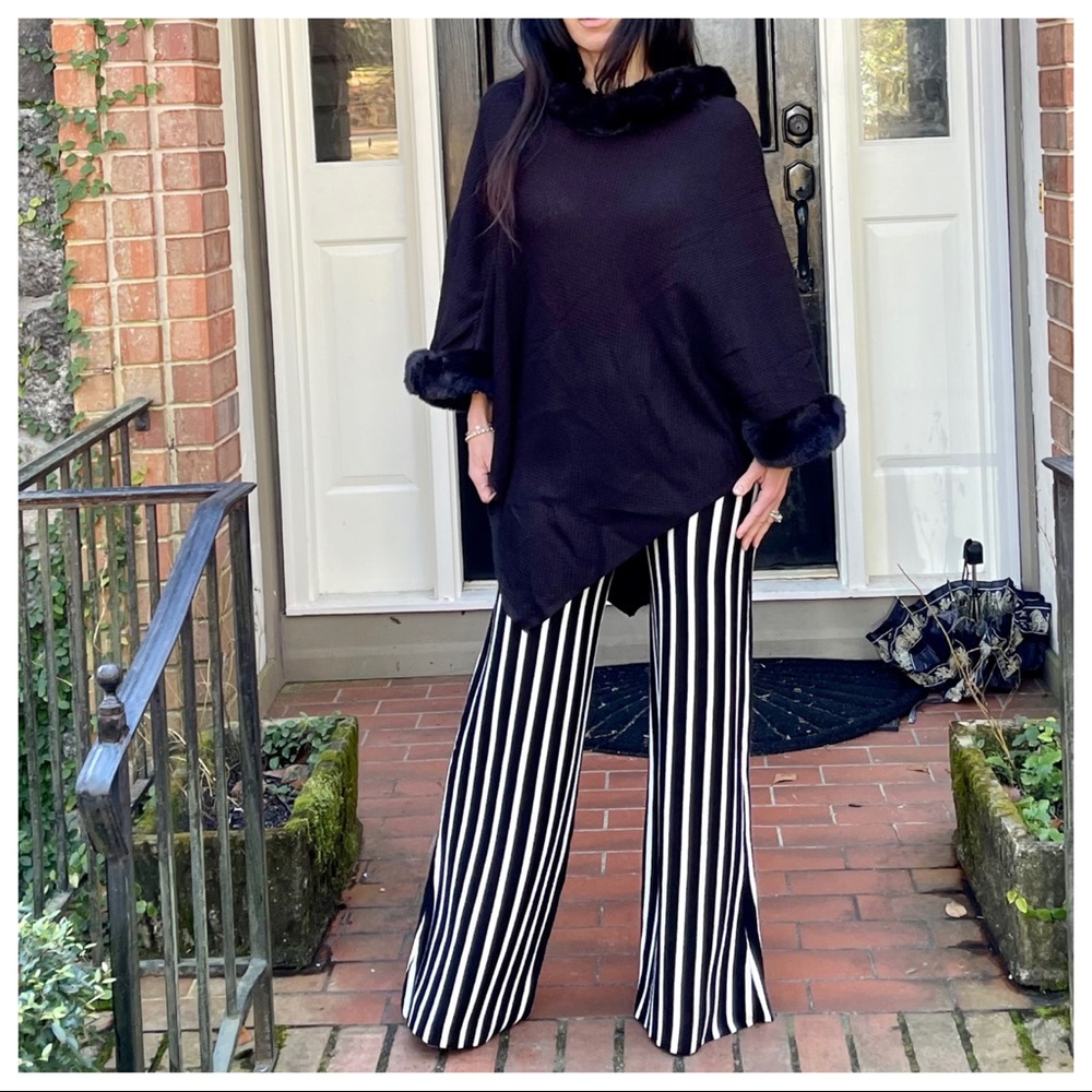 Fabulous viscose blend wide leg striped pants - Picture 9 of 11